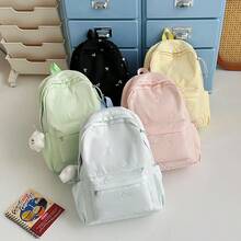 Coquette Style Women's Backpack, Bow Embroidery, Pendant, Large Capacity Multi-Pocket Laptop Bag, Back To School Gift For Teen Girls Travel Essential - Multicolor - View 3