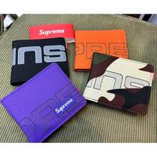 Supreme Bifold Wallet | Premium Leather Card Holder Purse | Unisex Daily Staple | Iconic Box Logo Pocket Accessory | Luxury Streetwear Gear - Purple - View 2