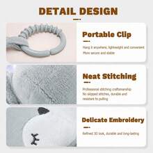 3-Piece Bed Hanging Toys, Rabbit/Elephant/Fox Plush Toys With Teething Ring, Portable Baby Bed/Stroller Hanging Pendant, Suitable As Baby Gift - Multicolor - View 9