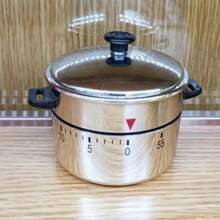 Pressure Cooker Shaped Mechanical Timer, 60-Minute Visual Countdown, Battery-Free Durable & Portable, Precise Kitchen Cooking Timer, Also Suitable For Office Timing, Desktop Creative Decor, Party Fun Decoration & Exquisite Gift Accessory - A - View 2