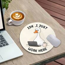 1 Piece Of Fun And Cute Mouse Pad, Circular Mouse Pad For Office Desk, Small Mini Travel Mouse Pad With Anti Slip Rubber Base, Laptop Office Rubber Mouse Pad Suitable For Girls And Boys, Suitable For Office, Home, Study And Gaming, 20 * 20 * 0.2cm - View 7