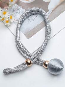 3/1pc Creative Adjustable Curtain Tieback Rope, No Drill Easy Install Curtain Buckle Rings, Minimalist Window Drape Strap Accessory, Reusable Decorative Holdback. - Multicolor - View 4