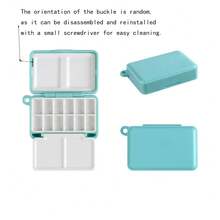 SeamiArt Foldable Mini Watercolor Palette 12-Slot Empty Paint Box, Portable Travel Sketching Paint Storage Box For Journaling, Outdoor Painting, Students And Artists Art Supplies - Single Piece - View 15