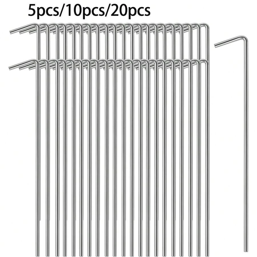 5pcs/10pcs/20pcs Tent Stakes With Excellent Strength And Durability, Able To Withstand Various Weather Conditions And Rugged Terrain, Suitable For Camping, Hiking, Travel, Beach And Outdoor Activities - Multicolor - View 1