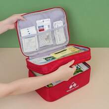 Home, Travel, Outdoor Dual-Use Double Layer Large Capacity Medicine Storage Bag (4 Colors Available), Accessories Not Included - Multicolor - View 1