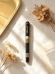 Business Metal Signature Pen, Customizable Engraved Logo, High-End Office Gift Gel Pen, Personalized Small Gift - Round - View 2