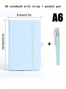 A6 Lined Notebook With Pen – Thick Paper, Compact Leather Journal Suitable For Men And Women; Ideal For Travel, Work, And School Writing,Journal,Composition Notebook,Notebook, - Set - View 4