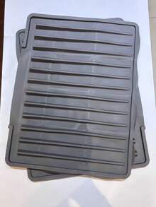2/1 buah Alas Pengering Piring Dapur, Baki Pengering Anti Selip Kapasitas Besar dengan Desain Saluran Pembuangan, Baki Air Meja Tebal, Cocok untuk Piring, Gelas, dan Persiapan Makanan, Organizer Penyimpanan Wastafel Gaya Krem, Aksesori Dapur - View 10
