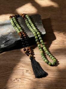 YAUKIA Women'S Southern Jade Wealth Necklace , Relieves Stress , Enhances Communication , Calming Accessory , Tranquil Jewelry , Yoga Meditation Jewelry - Multicolor - View 10