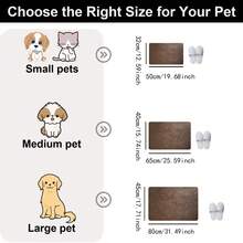 1pc Solid Color Minimalist Pet Feeding Mat, Coffee Brown With Flat Texture Decorative Carpet, Create Cozy Scene, Pet Food Bowl Mat, Thick Fabric Easy To Clean And Wipe, Suitable For Cats And Dogs - Brown - View 3