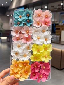 10 piezas de pinzas para el cabello con flores de tela de unicolor tipo macaron, pinza de cocodrilo con agarre firme y antideslizante, para trenzado, peinado semirecogido, decoración, viaje a la playa, uso diario, accesorio para el cabello fresco y femenino - Verde - Ver 8