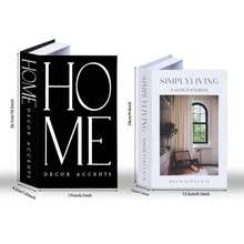 2pcs Home Decor Books, Flip-Top Hidden Storage Box, Realistic Book-Shaped Paper Storage Box, Suitable For Room Decoration, Desktop Display, Coffee Table, Decoration, Gift Box, Holiday Gift - Black - White - View 9