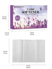 1 Box 40pcs Natural Dryer Sheets Large Capacity, Plant-Based Lavender Fabric Softener Sheets, Soften Clothes And Eliminate Static, Deodorizing Aromatherapy Laundry Sheets, Anti-Static Fragrance Sheets, Lavender Scent - Lavender Fabric Softener - View 11