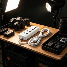 1pc 25W Fast Charging Wall Charger Station 8-Port USB Hub (4 USB-A + 4 Type-C PD Ports) - Can Simultaneously Charge Tablets/Laptops/Smart Devices - 8-Port USB Fast Charging Hub (4 USB-A + 4 PD Ports) - 25W Power Delivery, Compact USB Power Expansion Dock For MacBook, PC, Tablets, Smartphones - Compatible With USB-C Devices, Durable White Design, Suitable For Home/Office Use, Multi-USB Hub, Device Charging Station - View 9