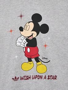 Adidas Originals Camiseta de manga corta sin cuello de punto MICKEY WISH camiseta para hombre TK7775 - Gris - Ver 3