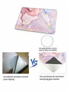 Solid Color Laptop Sticker 15.4 Inch 15.6 Inch Laptop Vinyl Sticker Protective Cover Art Protection Laptop (Includes 2 Wristband Stickers), Please Check Data Sheet, Size Data Prevails! Manual Trimming To Laptop Size Required! - View 7