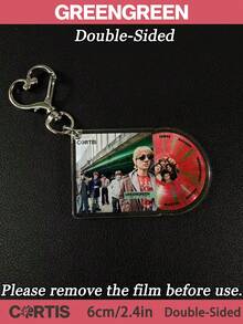 COR-TIS Keychain, GREEN GREEN CD Keychain, MUSIC Keychain, JAMES, JUHOON, KEONHO, Fans Merch Goods, Bag Charm, Water Bottle Decoration, Birthday Gift, Party Favor - Multicolor - View 5