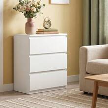 Chest Of Drawers With 3 Drawers, Modern Storage Furniture For The Bedroom, White Color. - 白色 - 查看 3