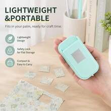 Perforadora de papel con borde de sello postal de 1x0.8 pulgadas para diario de chatarra y scrapbooking, perforadoras de manualidades apilables con diseño de recorte de alineación de precisión para hacer tarjetas - Verde claro - Verde medio - Ver 6