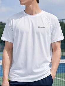 Columbia New Sports Running Fitness Training Comfortable Breathable Men's Casual Short Sleeve T-Shirt - White - View 10