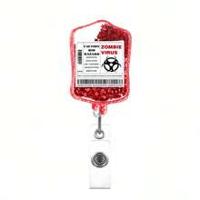 1pc Quicksand Rocking Fun Badge Reel Acrylic Retractable Badge Holder Clip With Swivel Alligator Clip For Nurses, Doctors Teachers RN LPN CNA - 1PC - View 12