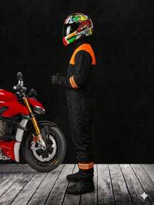 Waterproof Overalls For Motorcyclists And Cyclists, Men And Women With Reflective Strips, Raincoat, Overalls With Adjustable Elastic Reflective Strips - Orange - View 6