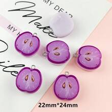 5pcs Resin Colorful Faux Sliced Watermelon Strawberry Pineapple Orange Fruit Pendants DIY Handmade Jewelry Accessories - Multicolor - View 13