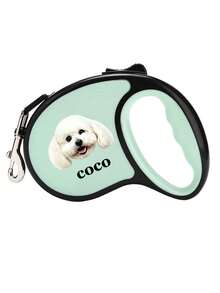 Customizable Retractable Dog Leash With Personalized Name And Photo, Customized Pet Gift, Personalized Dog Walking Accessory, Durable ABS Material, Anti-Tangle, Suitable For Small Dogs, Medium Dogs And Cats, Bright Colors, Customized Personalized Gift For Pet Lovers - Multicolor - View 10