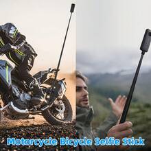 2026 Neues Motorradhalterung-Set, kompatibel mit Insta360 One X5 X4 X3 X2 RS OSMO, stabile Motorradklemme, ausziehbare Panorama-Stange, rutschfeste CNC-Basis, perfekt zum Aufnehmen von Fahrvideos, mit Regenschirm-Clip-Funktion - Übersicht 4