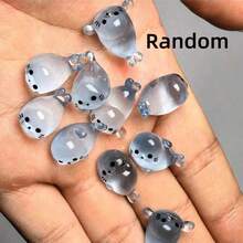 30/20pcs Luminous Mini Resin Stamp Decorations - Creative Desktop Home Decor - Random Cute Cartoon Animal Models - Multicolor - View 9