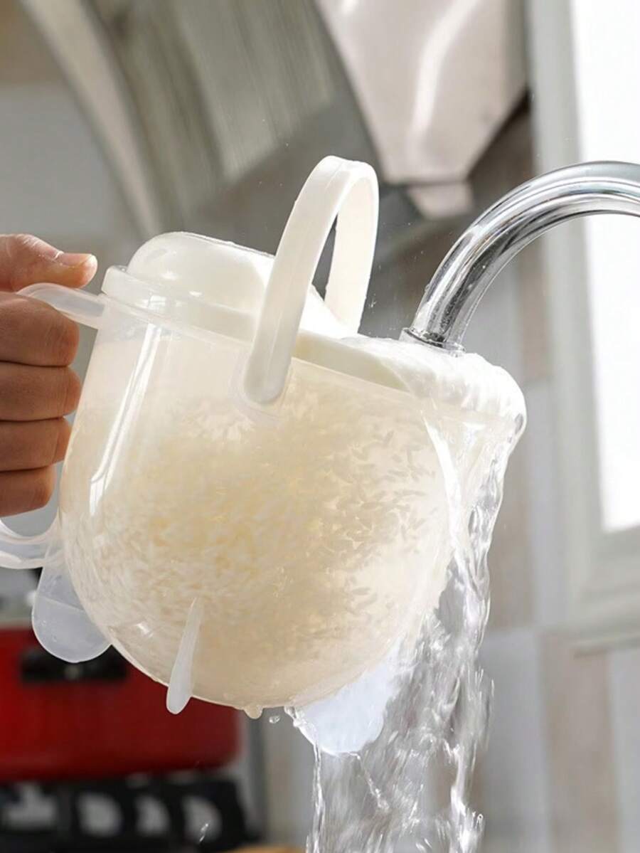1pc Quick Automatic Rice Washer, Grain Cleaning Filter, Rice Sieve Filter Basket, Kitchen Gadget, Cooking, Washing Rice, Cleaning Rice, Rice Washer, Slouchy Drainer Rice Washer, Creative Kitchen Tool
