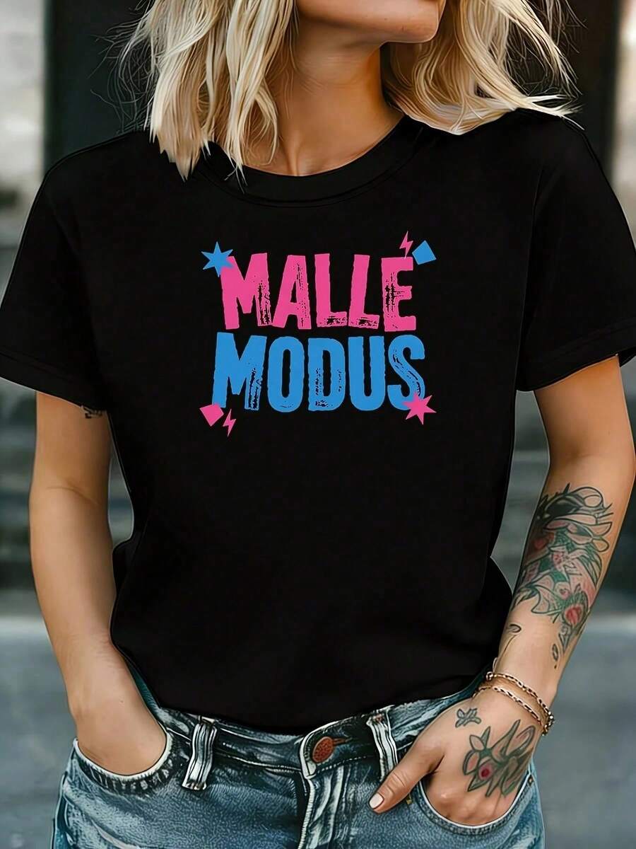 Grafikdruck für Damen - Schwarz - Übersicht 1