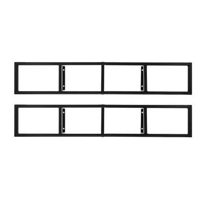 2PCS Wall Mount 34 Inch Media Storage Rack CD DVD Organizer Metal Shelf Black 34 Inch Cube Storage Media Shelf