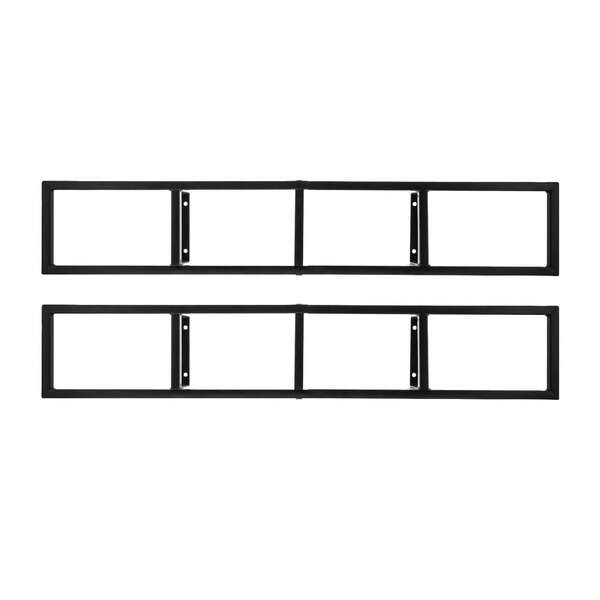 2PCS Wall Mount 34 Inch Media Storage Rack CD DVD Organizer Metal Shelf Black 34 Inch Cube Storage Media Shelf