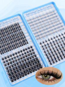 400 Stücke Wimpernverlängerungs-Clips, C-Curl, Großpackung, niedriger Preis hohe Qualität große Größe, neue DIY-Wimpern, weich und flauschig, 3D synthetische Nerzfell-Kunstwimpern, Make-up-Verwendung, Wimpernverlängerung, kurze Wimpern, leichte DIY-Kunstwimpern, Heim-DIY-Kunstwimpernverlängerung - D - Übersicht 4