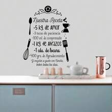 Kitchen Inspirational Stickers, Blue Star Gifts, Wall Decals, Our Recipes - C - View 2