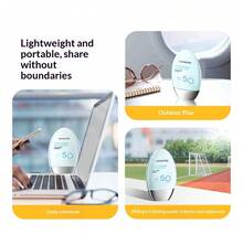 Protector solar Shangpree SPF50 para mujeres, protección facial, protección UV, refrescante, adecuado para ir al trabajo, resistente al agua y al sudor - Protector solar hidratante e iluminador - Ver 4