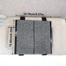 3-Fold Shiny Rhinestone Car Sun Visor Makeup Mirror, Adjustable 3-Panel Makeup Mirror, Universal Clip-On Car Sun Visor Vanity Mirror, Suitable For Car Interior - 1pc - View 11