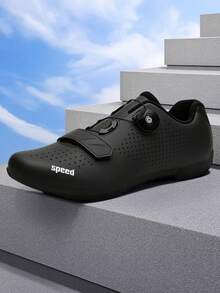 Sepatu Sepeda Pria Terjangkau, Sol Karet Ringan, untuk Sepeda Balap dan Bersepeda Sehari-hari - Semuanya hitam - View 4