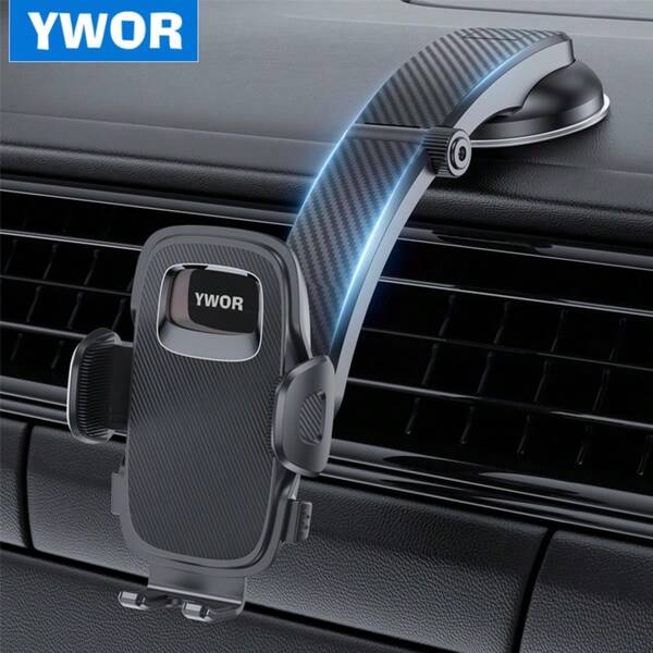 حامل هاتف السيارة الوردي YWOR، حامل هاتف لوحة القيادة العالمي، حامل هاتف السيارة بقوة شفط فائقة