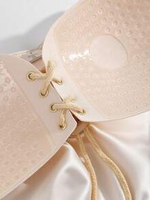 1pc Invisible Strapless Adhesive Bra, Seamless Push-Up Bra, Reusable, Suitable For Dresses - Multicolor - View 5