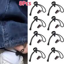 1Pc/2/3/4/5/6/7/8/9/10Pcs Invisible Pant Leg Clips, Invisible Shortening Fixing Clips, Adjustable Pant Leg Shortener Buckles, Prevent Pants From Dragging On The Ground, Seamless Hidden Hook And Eye Design - Multicolor - View 19