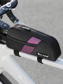 WEST BIKING Bicycle Top Tube Bag Quick Hook And Loop Installation Unisex Cycling Gear Suitable For Road Bikes And Mountain Bikes - Multicolor - View 2