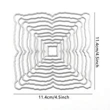 1件裝 Elements 波浪邊橢圓圓形正方形相框金屬切割模具 拼貼簿壓花模版 模切 專輯卡片製作 手工禮品卡藝術裝飾 手作禮物 - Metal Cutting Dies - 查看 21