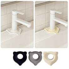 2pcs Silicone Faucet Base Splash Guard, Waterproof Anti-Splash Sealing Pad, Non-Slip Wear-Resistant, Suitable For Kitchen And Bathroom, Black Gray Beige Optional - Faucet Splash Pad - View 4