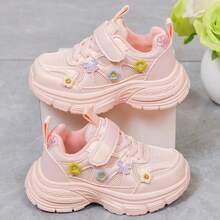 1 Pair Baby Fashion Sneakers, Soft Breathable Fabric, Lightweight Cushioned Non-Slip Sole, Caring For Baby's Little Feet. Multiple Colors Available, Suitable For Running And Jumping, Essential For Cute Babies! - Pink - View 4