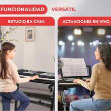 Soporte para teclado tipo Z. Soporte ajustable para piano digital. Soporte para teclado musical de alta resistencia. - Negro - Ver 5