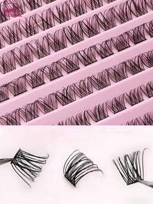 110 Clusters DIY False Eyelash Extension Set, Fine And Soft, Lightweight, Single Cluster Natural Eyelashes, False Eyelash Clusters, Single Strand False Eyelashes - D - View 7