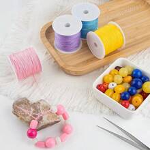 20 Rollos-hilo Chino 0.8mm,hilo Para Pulseras,macrame 900m - Color-2 - Ver 5