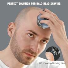 LUYAO Upgraded Head Shaver For Bald Men, Magnetic Electric Shaver Hair Clipper, High-Capacity Battery, Rechargeable LED Display, Dry And Wet Shaver - Blue - View 6